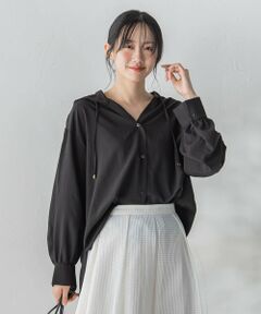 Droite lautreamont / ドロワットロートレアモン シャツ・ブラウス | ナチュラルエアータンブラーフード付きブラウス