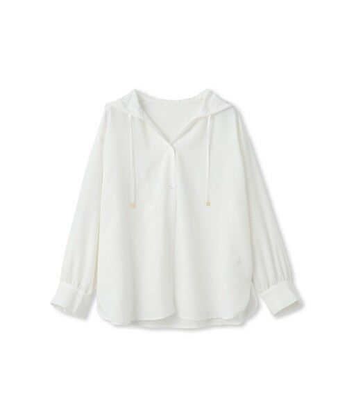 Droite lautreamont / ドロワットロートレアモン シャツ・ブラウス | ナチュラルエアータンブラーフード付きブラウス | 詳細8