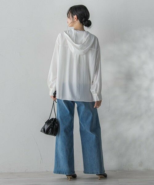 Droite lautreamont / ドロワットロートレアモン シャツ・ブラウス | ナチュラルエアータンブラーフード付きブラウス | 詳細6