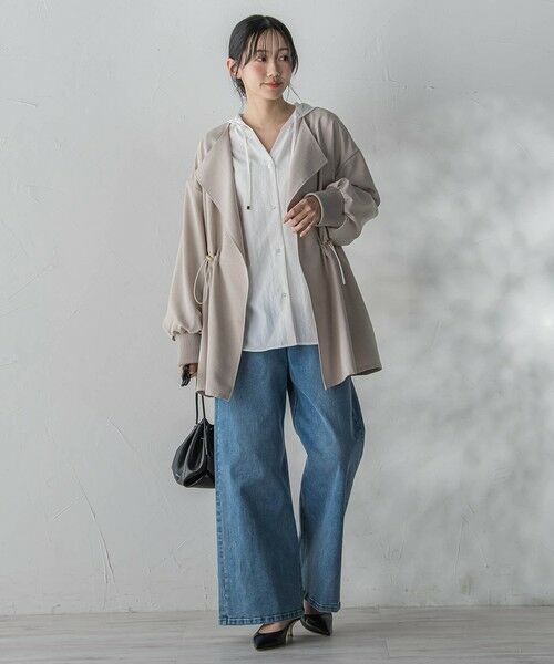 Droite lautreamont / ドロワットロートレアモン シャツ・ブラウス | ナチュラルエアータンブラーフード付きブラウス | 詳細7