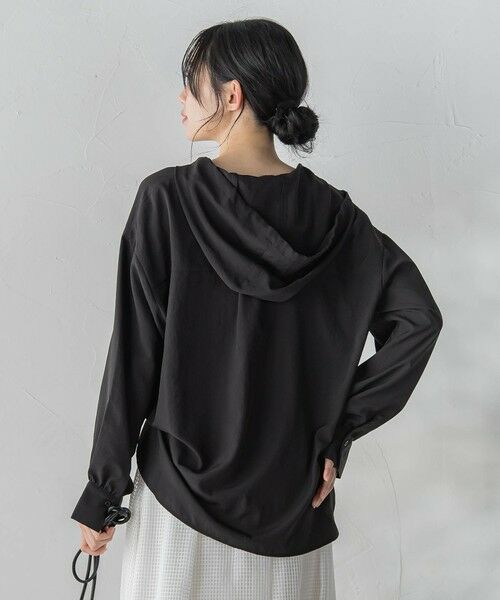 Droite lautreamont / ドロワットロートレアモン シャツ・ブラウス | ナチュラルエアータンブラーフード付きブラウス | 詳細10