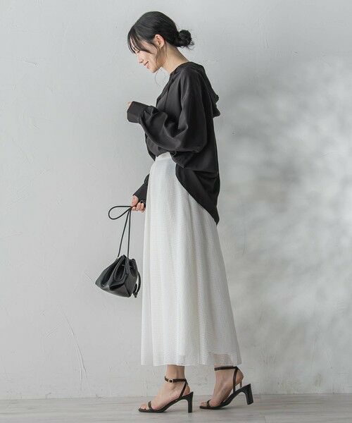 Droite lautreamont / ドロワットロートレアモン シャツ・ブラウス | ナチュラルエアータンブラーフード付きブラウス | 詳細12