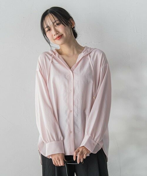 Droite lautreamont / ドロワットロートレアモン シャツ・ブラウス | ナチュラルエアータンブラーフード付きブラウス | 詳細14