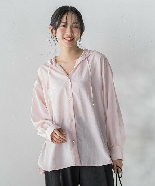 Droite lautreamont / ドロワットロートレアモン シャツ・ブラウス | ナチュラルエアータンブラーフード付きブラウス | 詳細15