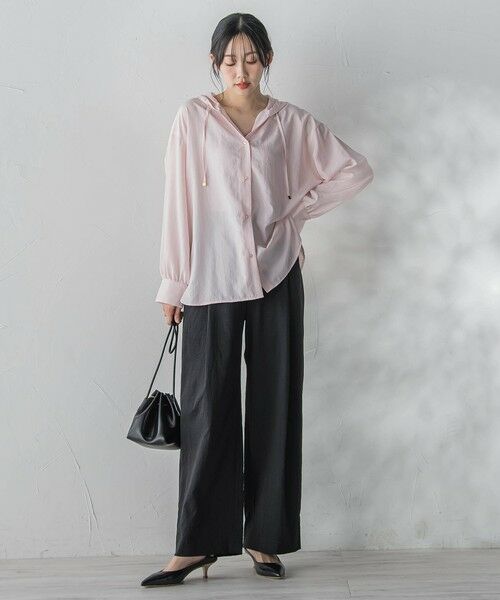 Droite lautreamont / ドロワットロートレアモン シャツ・ブラウス | ナチュラルエアータンブラーフード付きブラウス | 詳細17