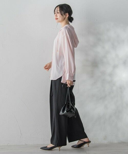 Droite lautreamont / ドロワットロートレアモン シャツ・ブラウス | ナチュラルエアータンブラーフード付きブラウス | 詳細19