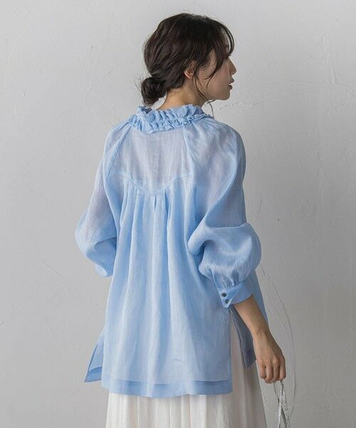 Droite lautreamont / ドロワットロートレアモン シャツ・ブラウス | ラスターラミーカルゼブラウス | 詳細3