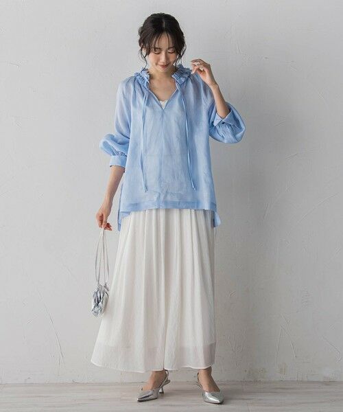 Droite lautreamont / ドロワットロートレアモン シャツ・ブラウス | ラスターラミーカルゼブラウス | 詳細4