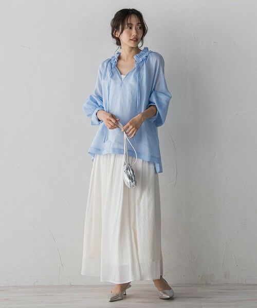 Droite lautreamont / ドロワットロートレアモン シャツ・ブラウス | ラスターラミーカルゼブラウス | 詳細5