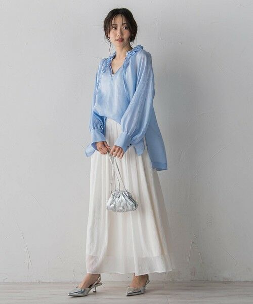 Droite lautreamont / ドロワットロートレアモン シャツ・ブラウス | ラスターラミーカルゼブラウス | 詳細6