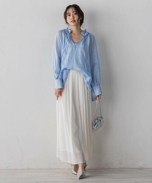 Droite lautreamont / ドロワットロートレアモン シャツ・ブラウス | ラスターラミーカルゼブラウス | 詳細7