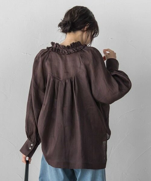 Droite lautreamont / ドロワットロートレアモン シャツ・ブラウス | ラスターラミーカルゼブラウス | 詳細9