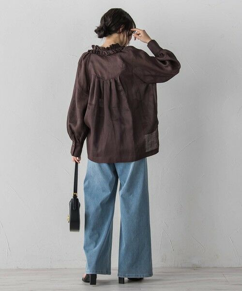 Droite lautreamont / ドロワットロートレアモン シャツ・ブラウス | ラスターラミーカルゼブラウス | 詳細14