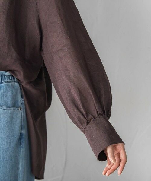 Droite lautreamont / ドロワットロートレアモン シャツ・ブラウス | ラスターラミーカルゼブラウス | 詳細16