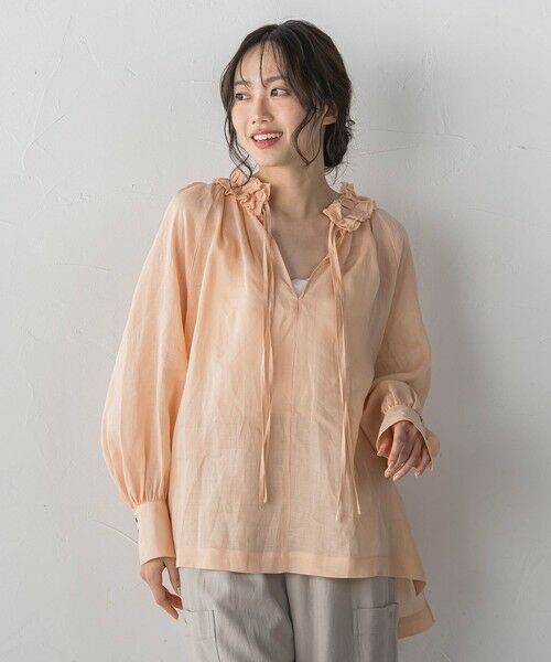 Droite lautreamont / ドロワットロートレアモン シャツ・ブラウス | ラスターラミーカルゼブラウス | 詳細18