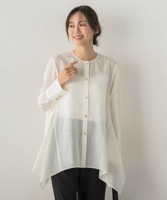 Droite lautreamont / ドロワットロートレアモン シャツ・ブラウス | ヘムフレアシアーチュニックブラウス