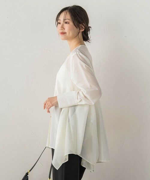 Droite lautreamont / ドロワットロートレアモン シャツ・ブラウス | ヘムフレアシアーチュニックブラウス | 詳細2