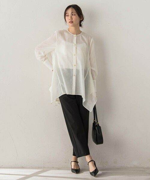 Droite lautreamont / ドロワットロートレアモン シャツ・ブラウス | ヘムフレアシアーチュニックブラウス | 詳細5