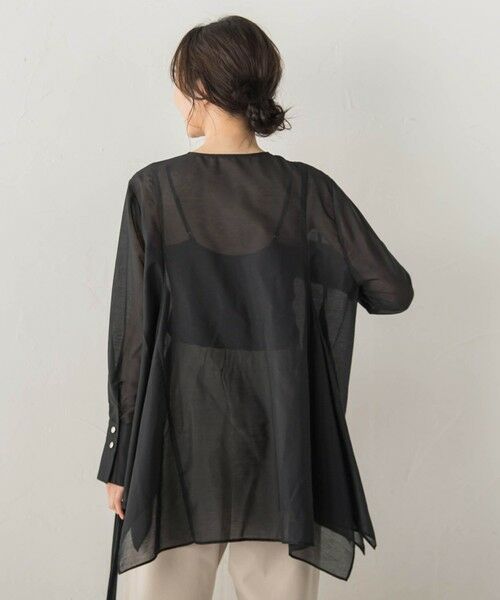 Droite lautreamont / ドロワットロートレアモン シャツ・ブラウス | ヘムフレアシアーチュニックブラウス | 詳細11