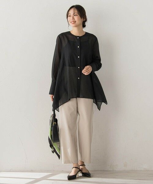 Droite lautreamont / ドロワットロートレアモン シャツ・ブラウス | ヘムフレアシアーチュニックブラウス | 詳細12