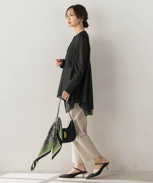 Droite lautreamont / ドロワットロートレアモン シャツ・ブラウス | ヘムフレアシアーチュニックブラウス | 詳細13