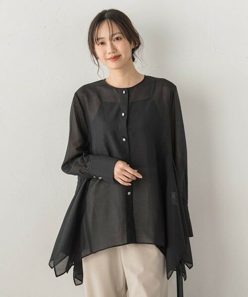 Droite lautreamont / ドロワットロートレアモン シャツ・ブラウス | ヘムフレアシアーチュニックブラウス | 詳細9