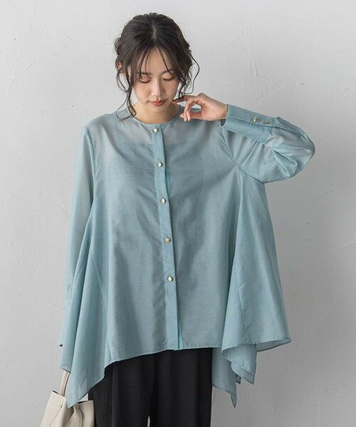 Droite lautreamont / ドロワットロートレアモン シャツ・ブラウス | ヘムフレアシアーチュニックブラウス | 詳細15