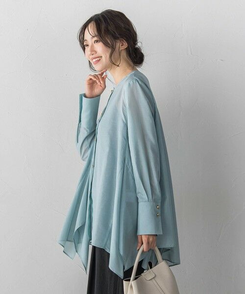 Droite lautreamont / ドロワットロートレアモン シャツ・ブラウス | ヘムフレアシアーチュニックブラウス | 詳細16