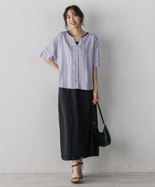 Droite lautreamont / ドロワットロートレアモン シャツ・ブラウス | ドビーストライプブラウス | 詳細8