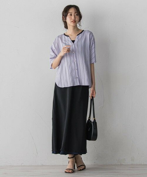 Droite lautreamont / ドロワットロートレアモン シャツ・ブラウス | ドビーストライプブラウス | 詳細10