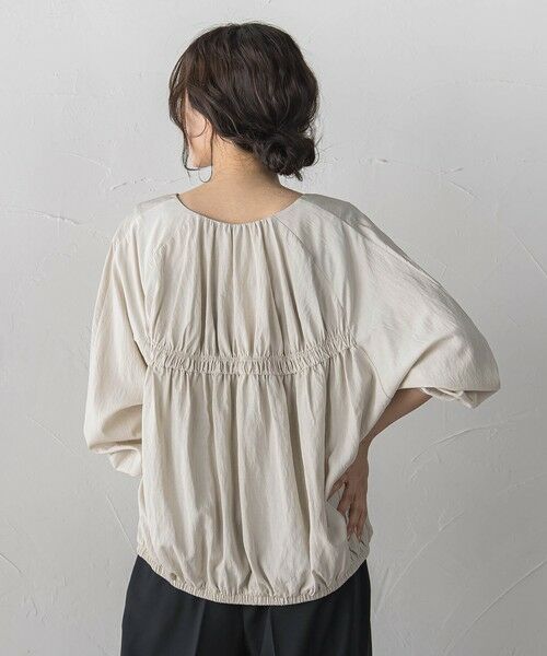 Droite lautreamont / ドロワットロートレアモン テーラードジャケット | レーヨンナイロンギャザー切替えブルゾン | 詳細8