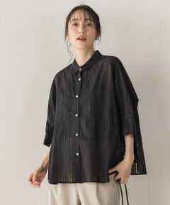 Droite lautreamont / ドロワットロートレアモン シャツ・ブラウス | 【WEB限定】T/Cストライプブラウス