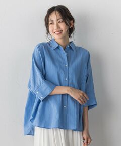 Droite lautreamont / ドロワットロートレアモン シャツ・ブラウス | 【WEB限定】T/Cストライプブラウス