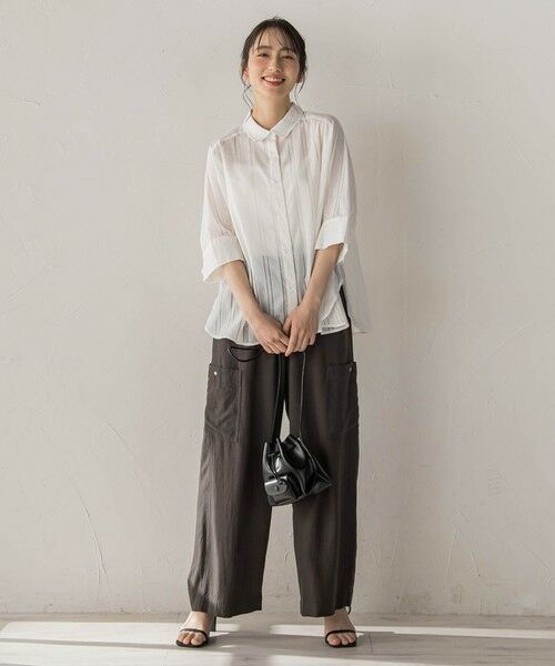 Droite lautreamont / ドロワットロートレアモン シャツ・ブラウス | 【WEB限定】T/Cストライプブラウス | 詳細4