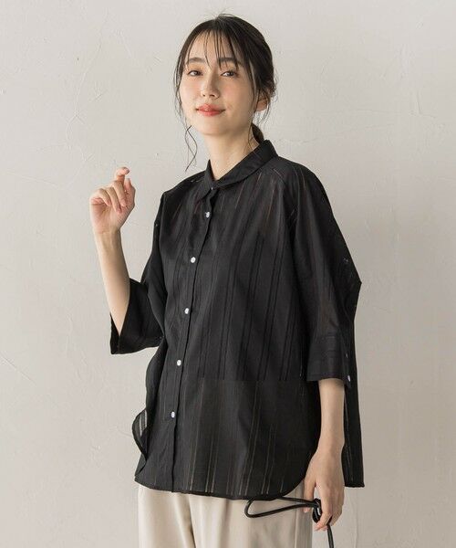 Droite lautreamont / ドロワットロートレアモン シャツ・ブラウス | 【WEB限定】T/Cストライプブラウス | 詳細8