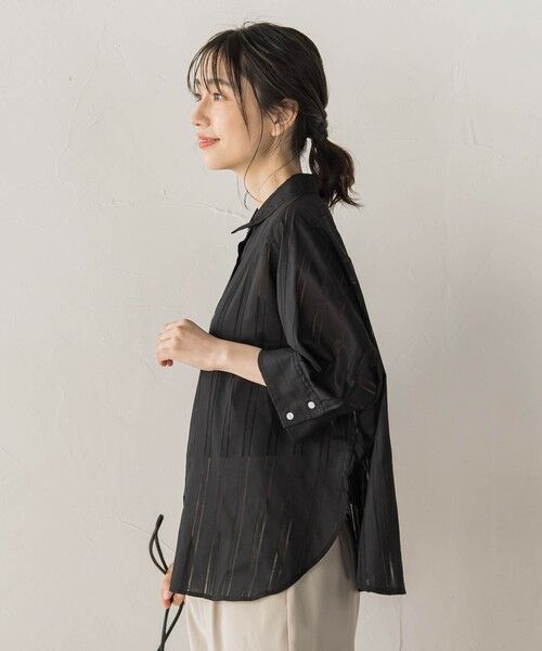 Droite lautreamont / ドロワットロートレアモン シャツ・ブラウス | 【WEB限定】T/Cストライプブラウス | 詳細9