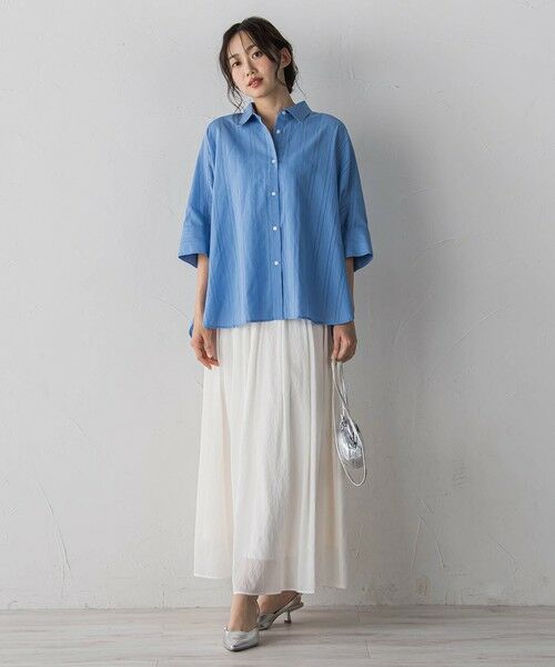 Droite lautreamont / ドロワットロートレアモン シャツ・ブラウス | 【WEB限定】T/Cストライプブラウス | 詳細17