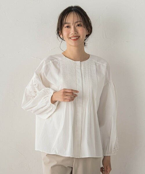 Droite lautreamont / ドロワットロートレアモン シャツ・ブラウス | フラワーエンブロイダリーブラウス | 詳細1