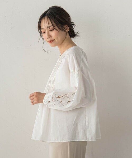 Droite lautreamont / ドロワットロートレアモン シャツ・ブラウス | フラワーエンブロイダリーブラウス | 詳細3