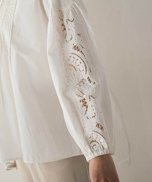 Droite lautreamont / ドロワットロートレアモン シャツ・ブラウス | フラワーエンブロイダリーブラウス | 詳細4