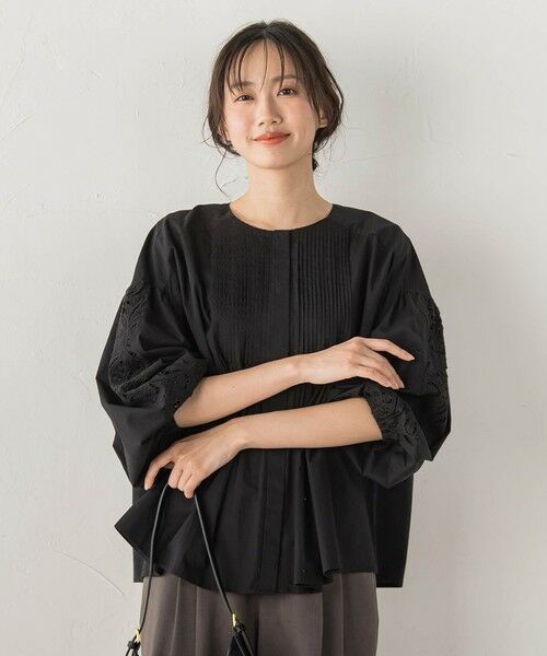 Droite lautreamont / ドロワットロートレアモン シャツ・ブラウス | フラワーエンブロイダリーブラウス | 詳細10