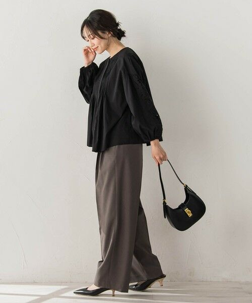 Droite lautreamont / ドロワットロートレアモン シャツ・ブラウス | フラワーエンブロイダリーブラウス | 詳細15