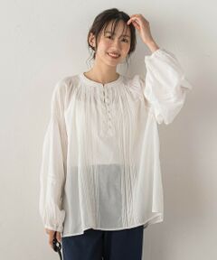 Droite lautreamont / ドロワットロートレアモン シャツ・ブラウス | コットンシアーボイルブラウス