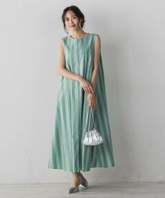 Droite lautreamont / ドロワットロートレアモン ロング・マキシ丈ワンピース | MULTI COTTONストライプワンピース