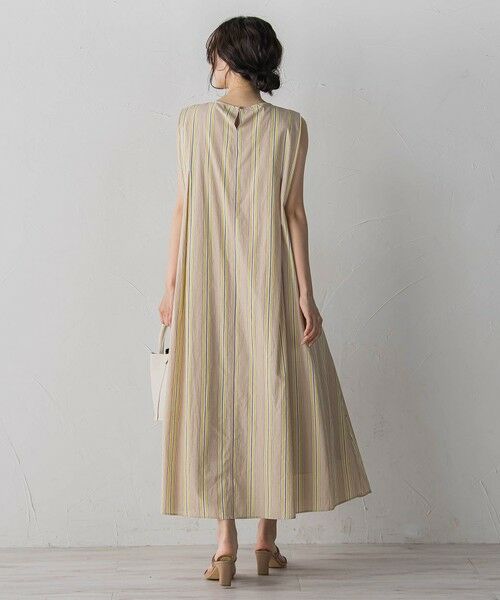 Droite lautreamont / ドロワットロートレアモン ロング・マキシ丈ワンピース | MULTI COTTONストライプワンピース | 詳細8