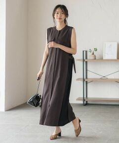 Droite lautreamont / ドロワットロートレアモン ロング・マキシ丈ワンピース | 麻調リブワンピース