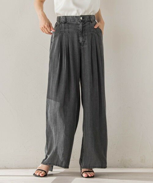 Droite lautreamont / ドロワットロートレアモン その他パンツ | Air DENIM ワイドパンツ（ライトグレー）