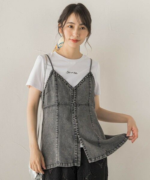 Droite lautreamont / ドロワットロートレアモン シャツ・ブラウス | Air DENIM キャミビスチェ | 詳細1
