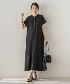 Droite lautreamont / ドロワットロートレアモン ロング・マキシ丈ワンピース | レーヨン麻ポプリンワンピース