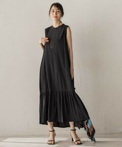 Droite lautreamont / ドロワットロートレアモン ロング・マキシ丈ワンピース | 【WEB限定】レーヨンティアード配色ステッチワンピース